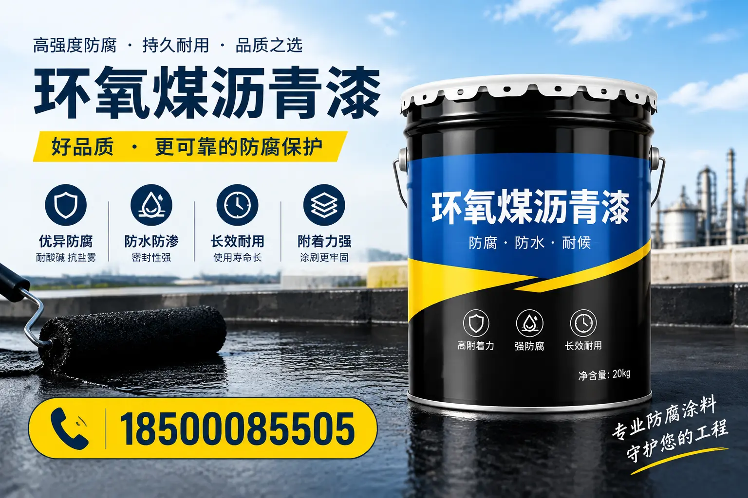 选择环氧煤沥青漆的五大理由,昆玉客户必知